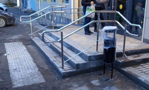 Ограждение пандуса и крыльца из нержавеющей стали